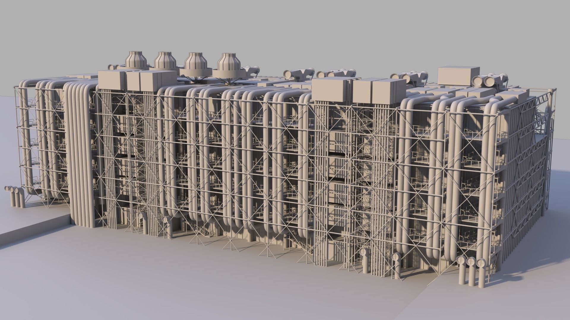 Centre Georges Pompidou  3D model_1