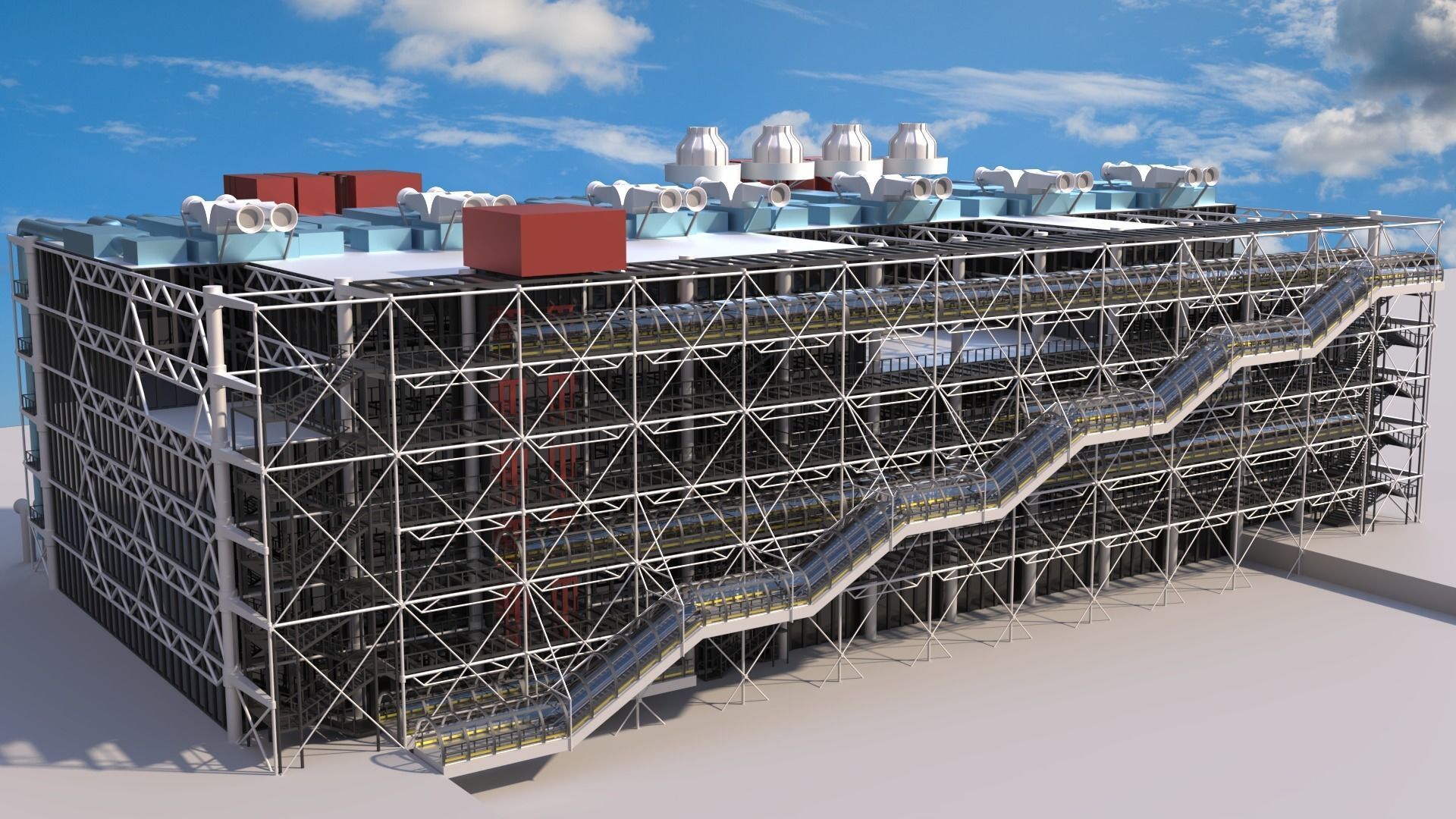 Centre Georges Pompidou  3D model_2