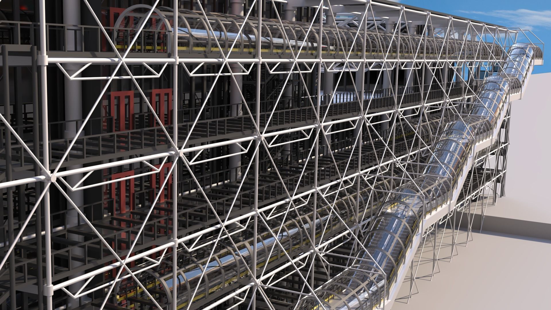 Centre Georges Pompidou  3D model_4