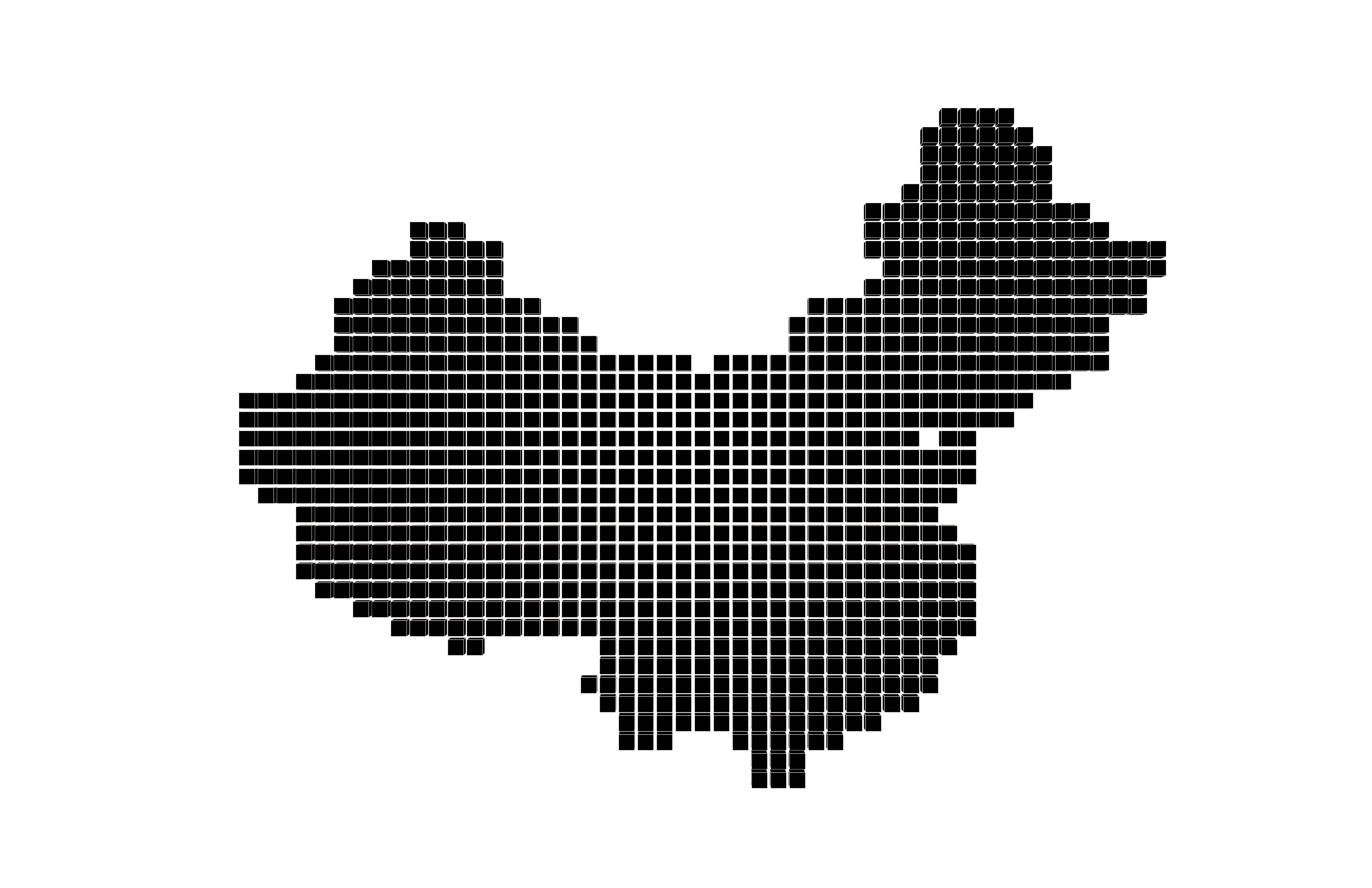 China Map Cube Style v1 001 Low-poly 3D model_5