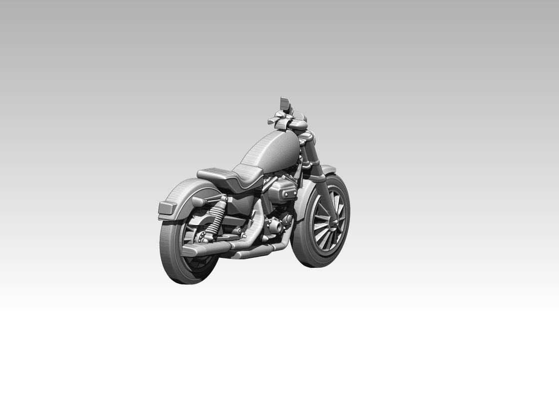 classic motorcycle relief 3D print model_2