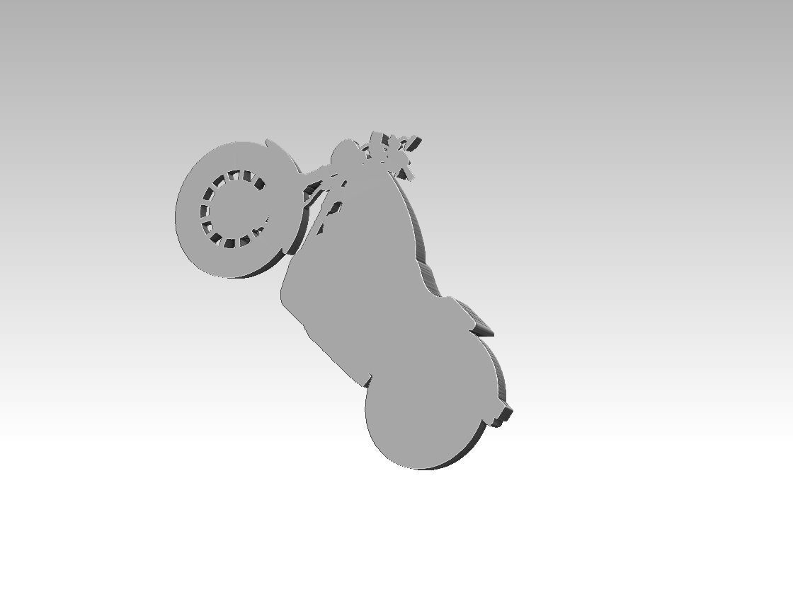 classic motorcycle relief 3D print model_4