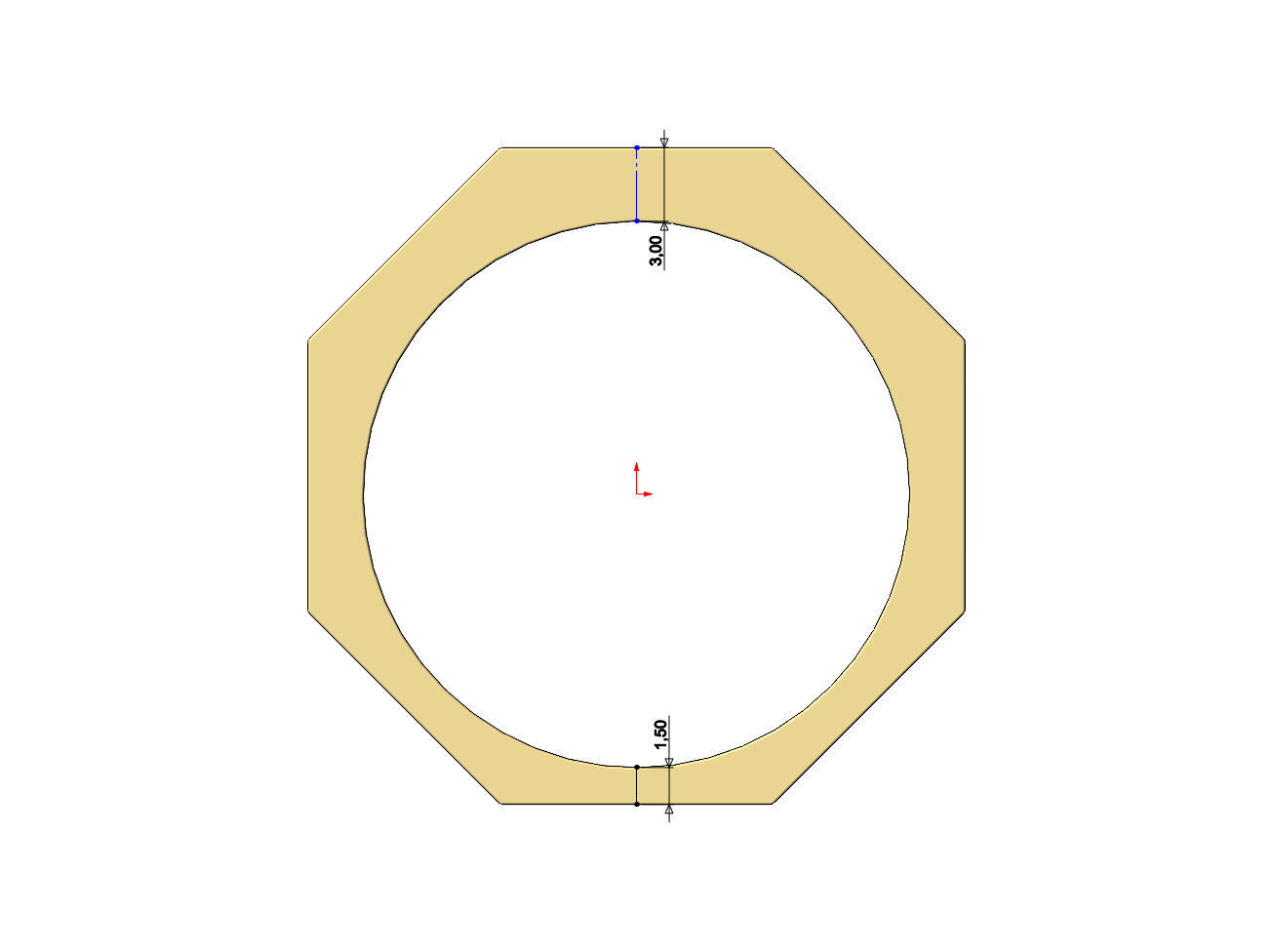 Simple octagonal engravable signet ring size 5to13 3D print model_5