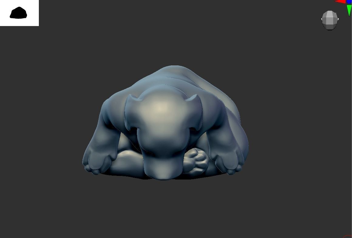 Yoga dog 3D print model_10