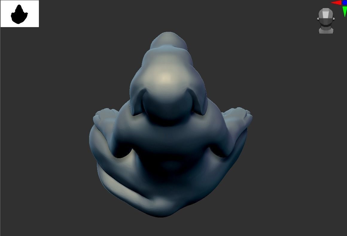 Yoga dog 3D print model_11