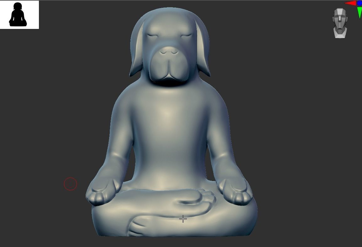 Yoga dog 3D print model_1