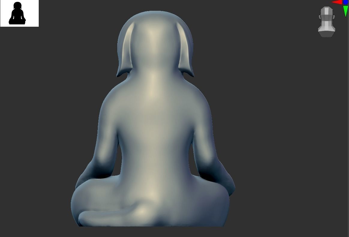 Yoga dog 3D print model_5