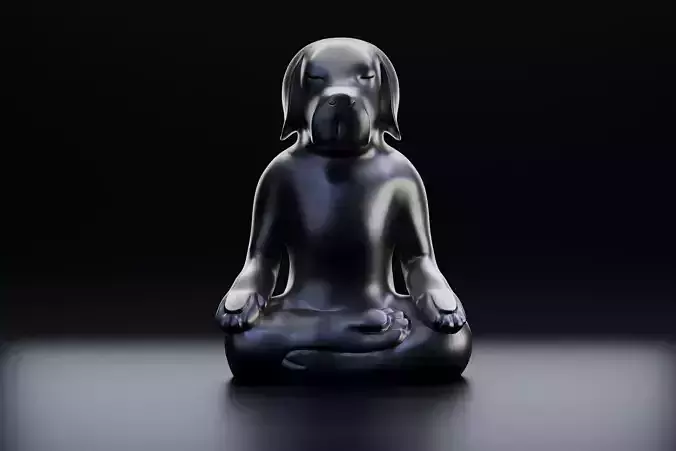 Yoga dog 3D print model