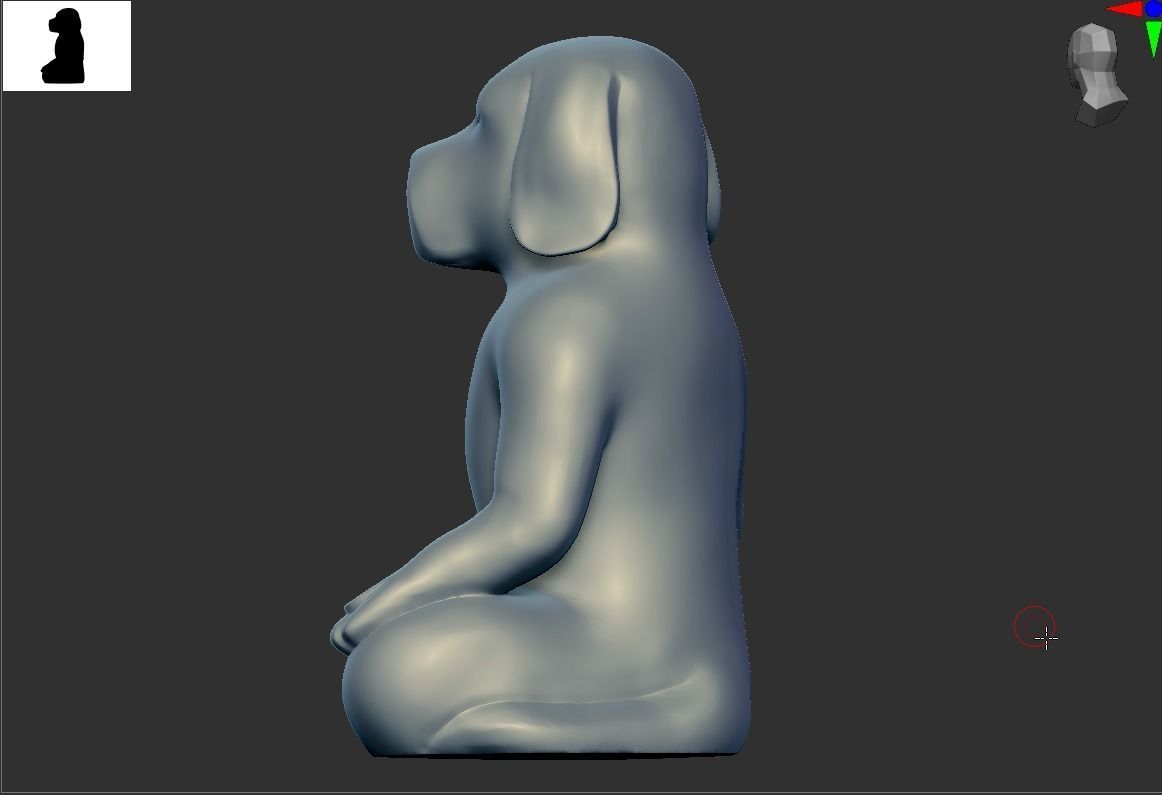 Yoga dog 3D print model_6