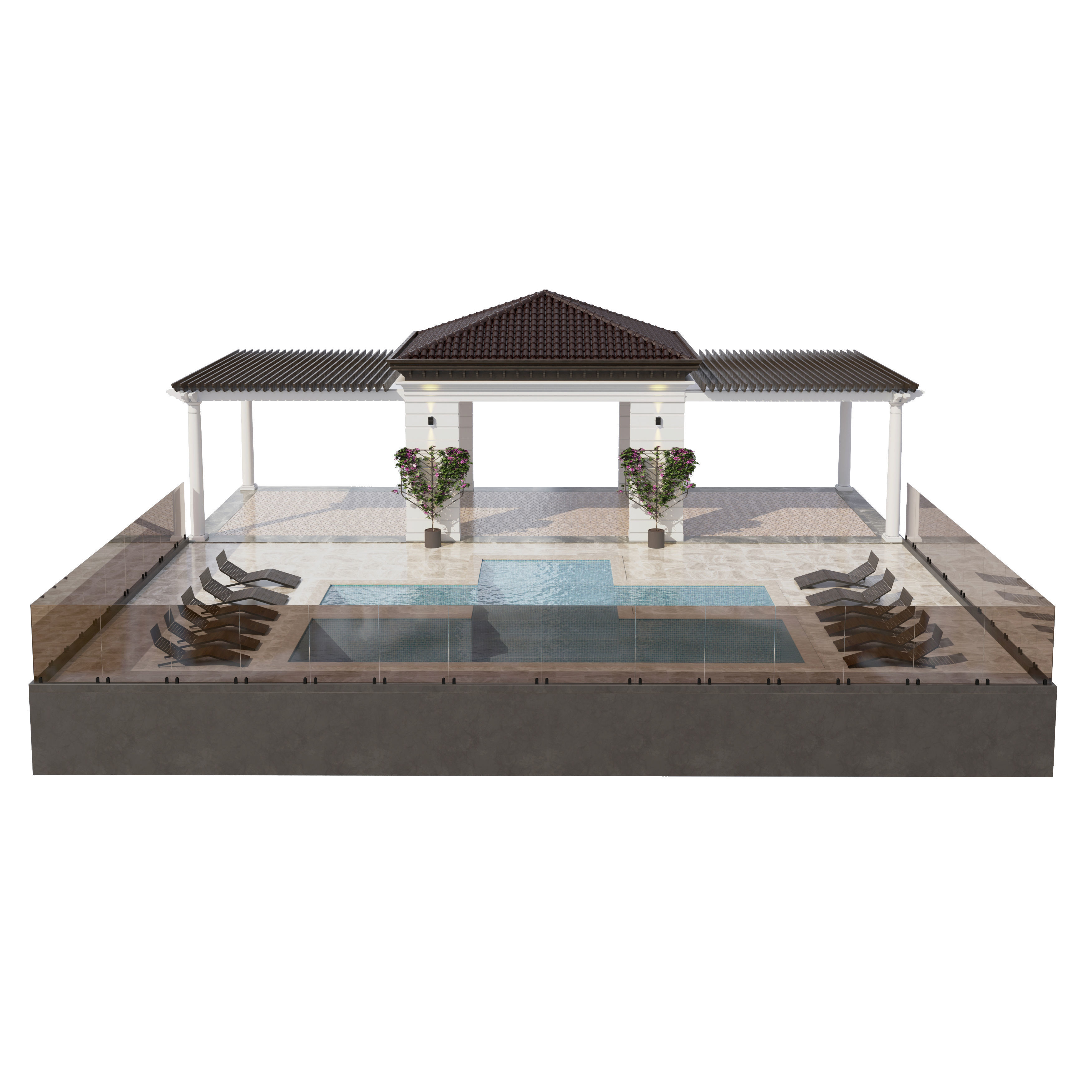 Swimming Pool 3D model_3