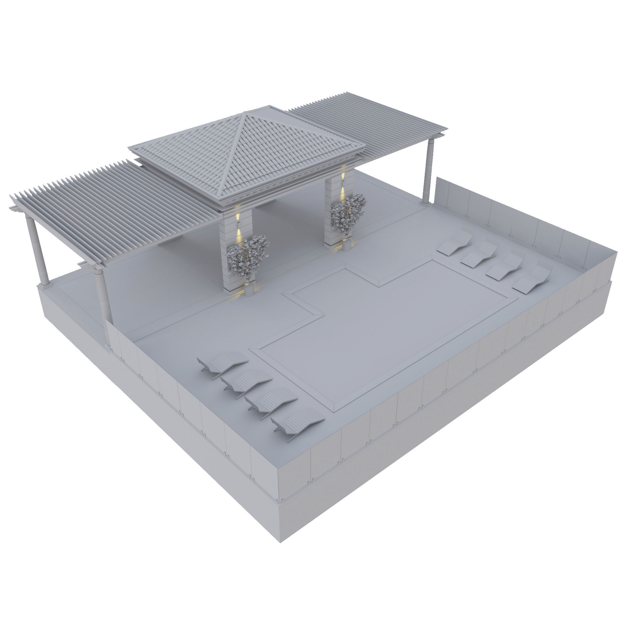 Swimming Pool 3D model_5