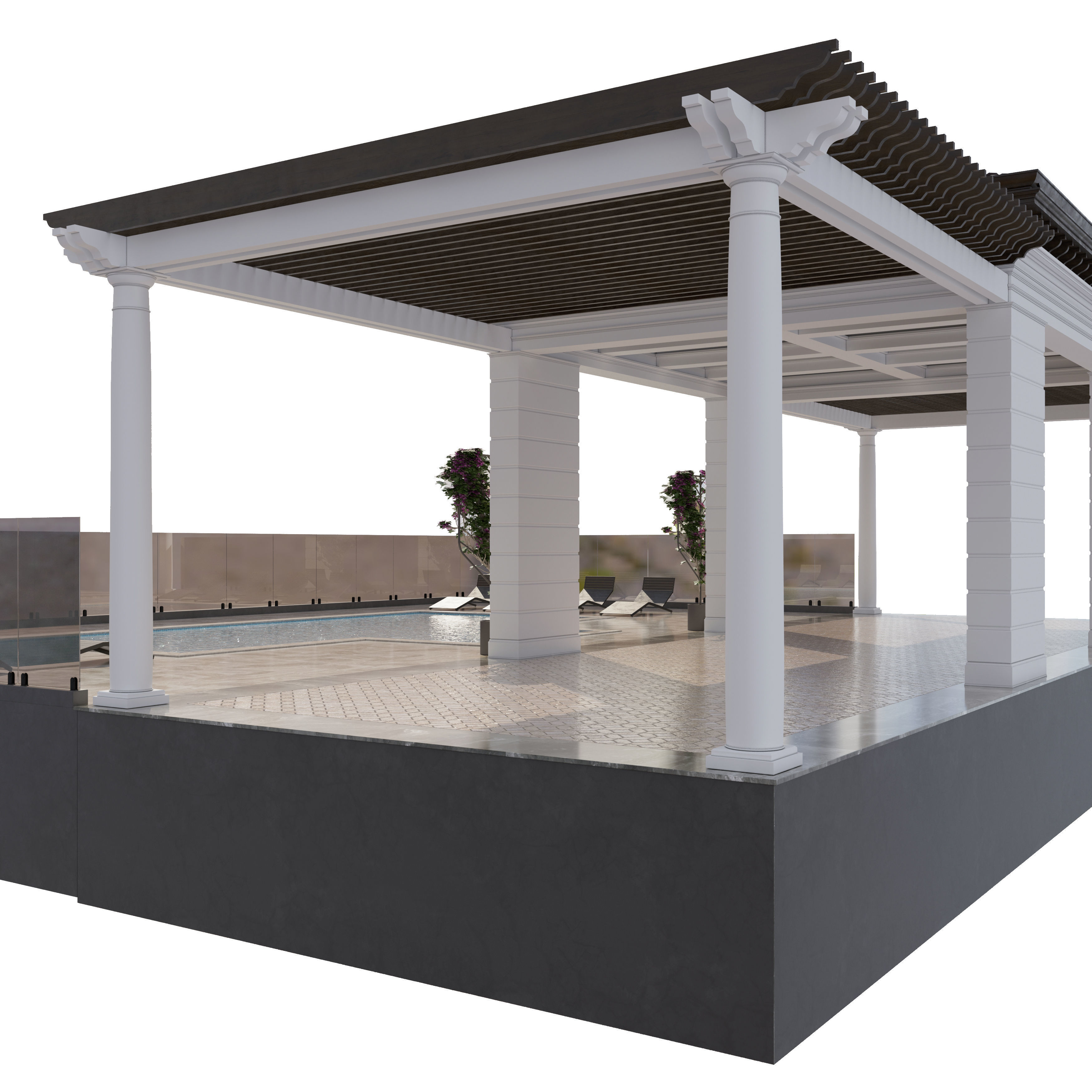 Swimming Pool 3D model_4