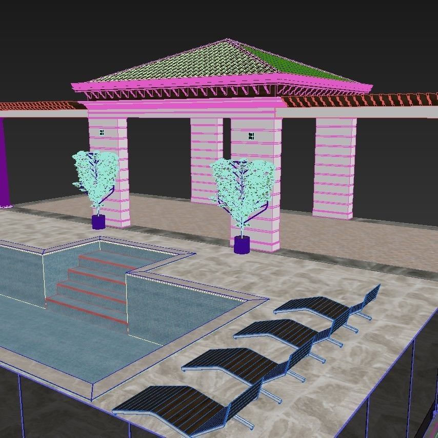Swimming Pool 3D model_8