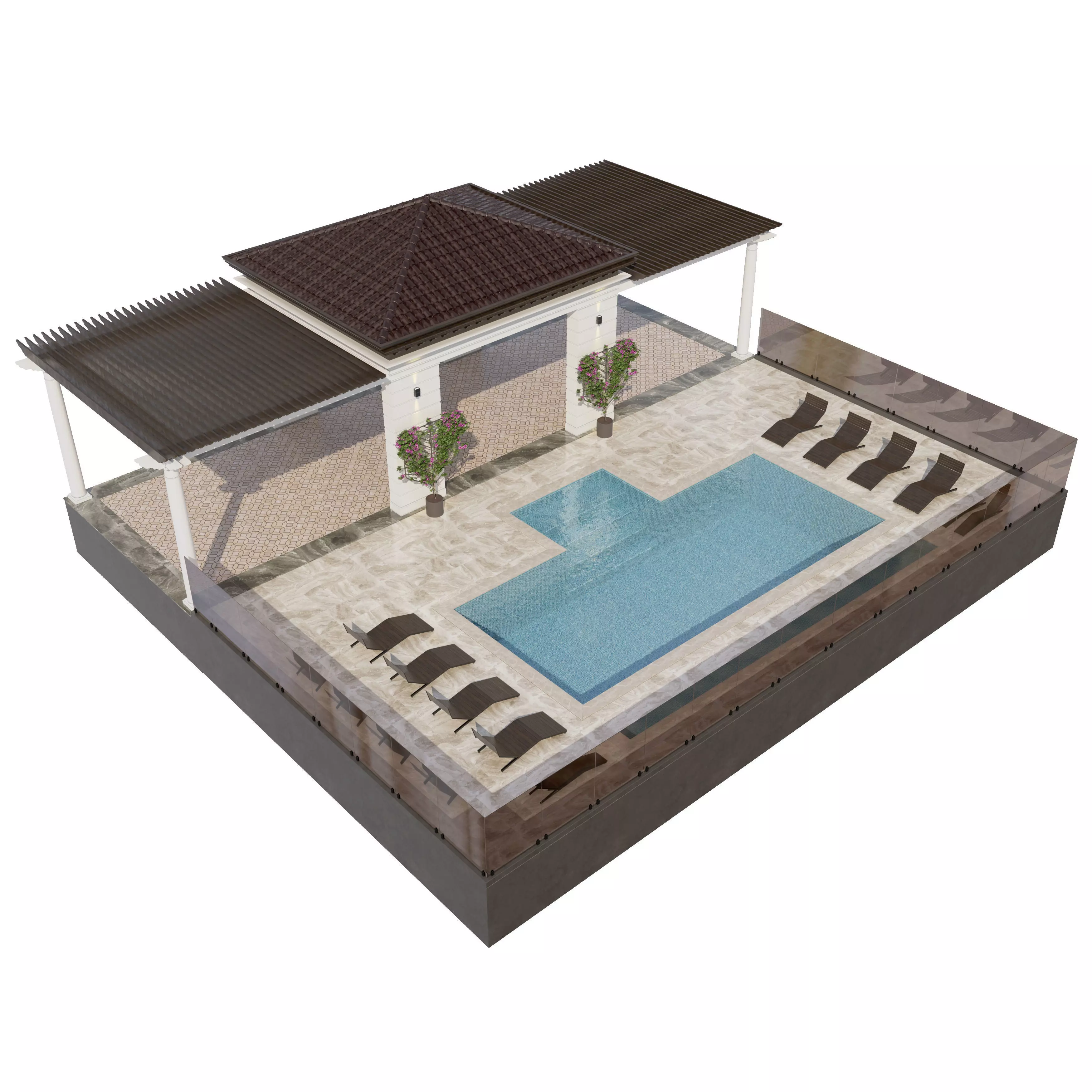 Swimming Pool 3D model_0