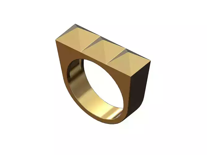 Triple pyramid stud ring size 6to13