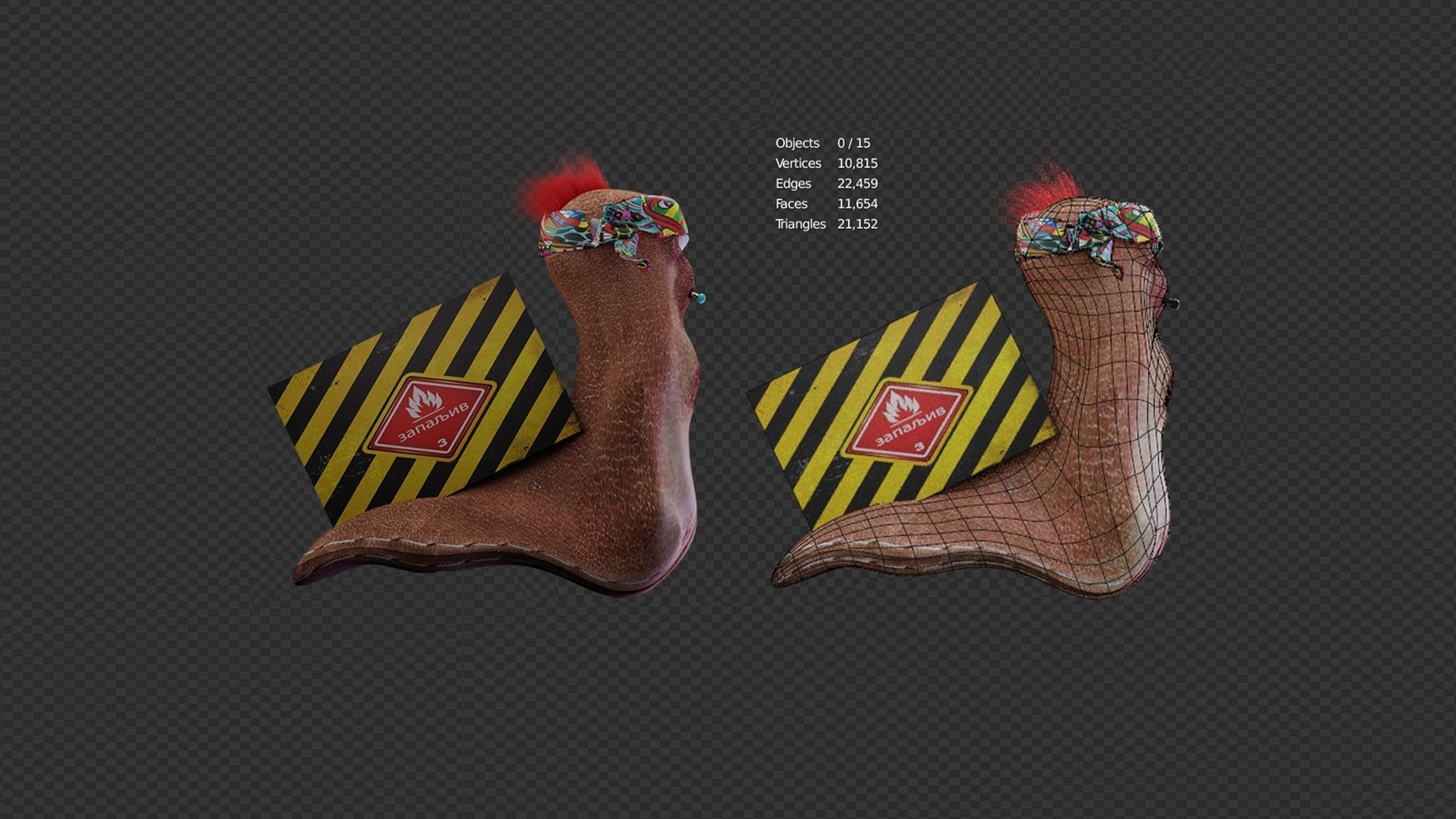 Snail 3D Model Low Poly  Low-poly 3D model_2