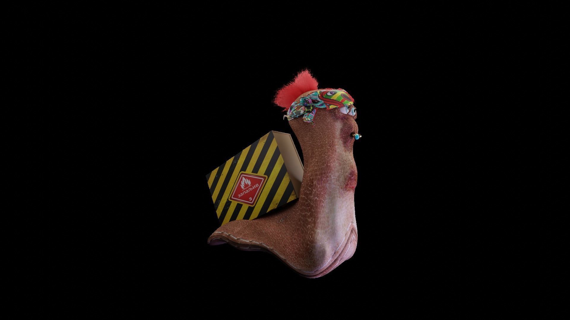 Snail 3D Model Low Poly  Low-poly 3D model_7