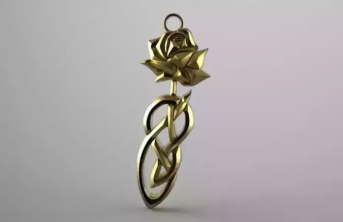 Celtic rose pendant