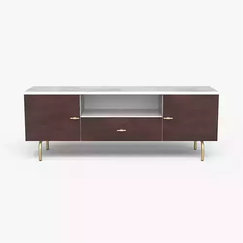 Elliotte media Cabinet walnut lacquered