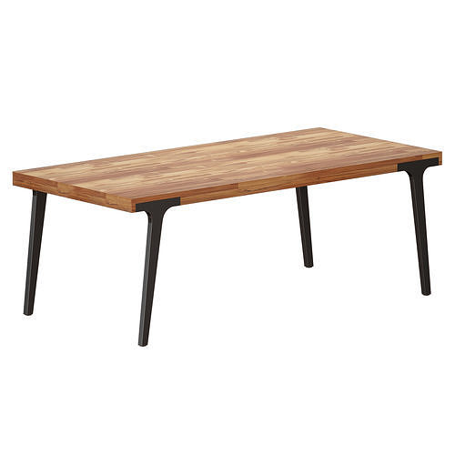Lakin Recycled Teak Extendable Dining Table Crate and Barrel 3D model
