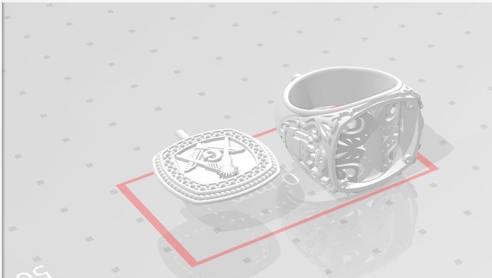 Masonic ring 1 3D print model_5