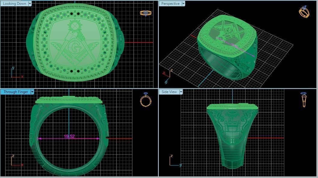 Masonic ring 1 3D print model_2