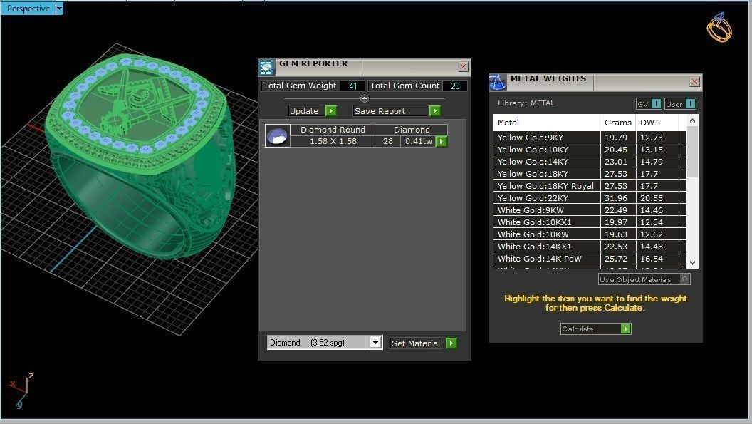 Masonic ring 1 3D print model_3
