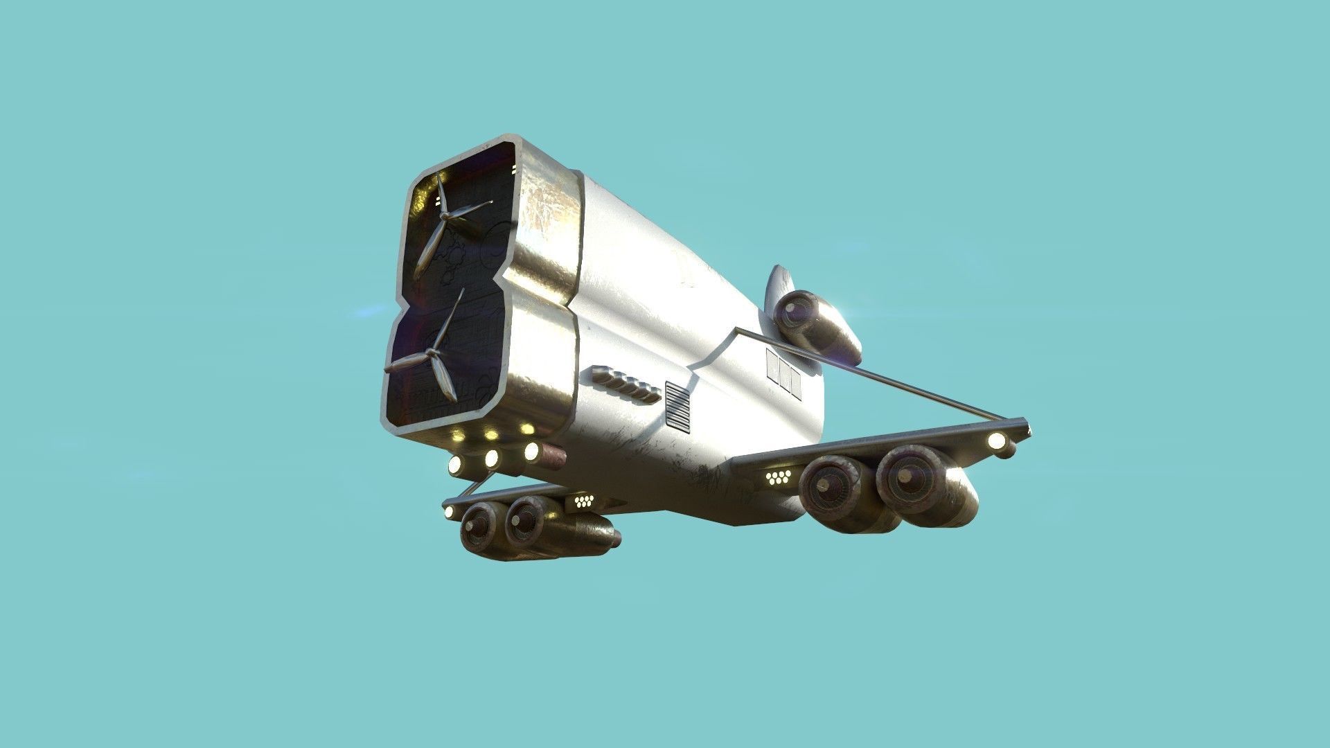 06 Aircraft Spaceship  - Airplanes - Spacecraft Asset 3D Model Collection_23