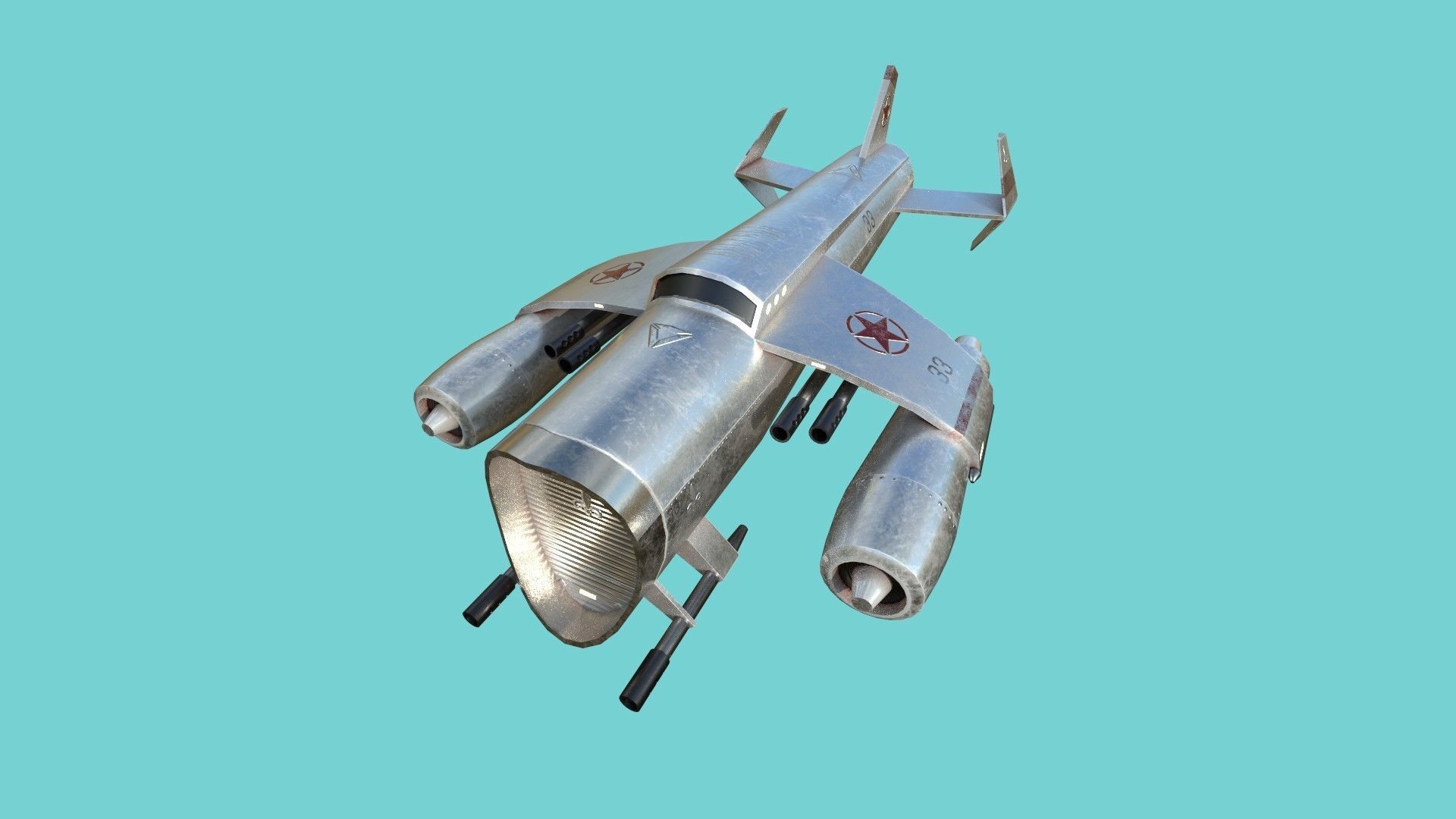 06 Aircraft Spaceship  - Airplanes - Spacecraft Asset 3D Model Collection_37