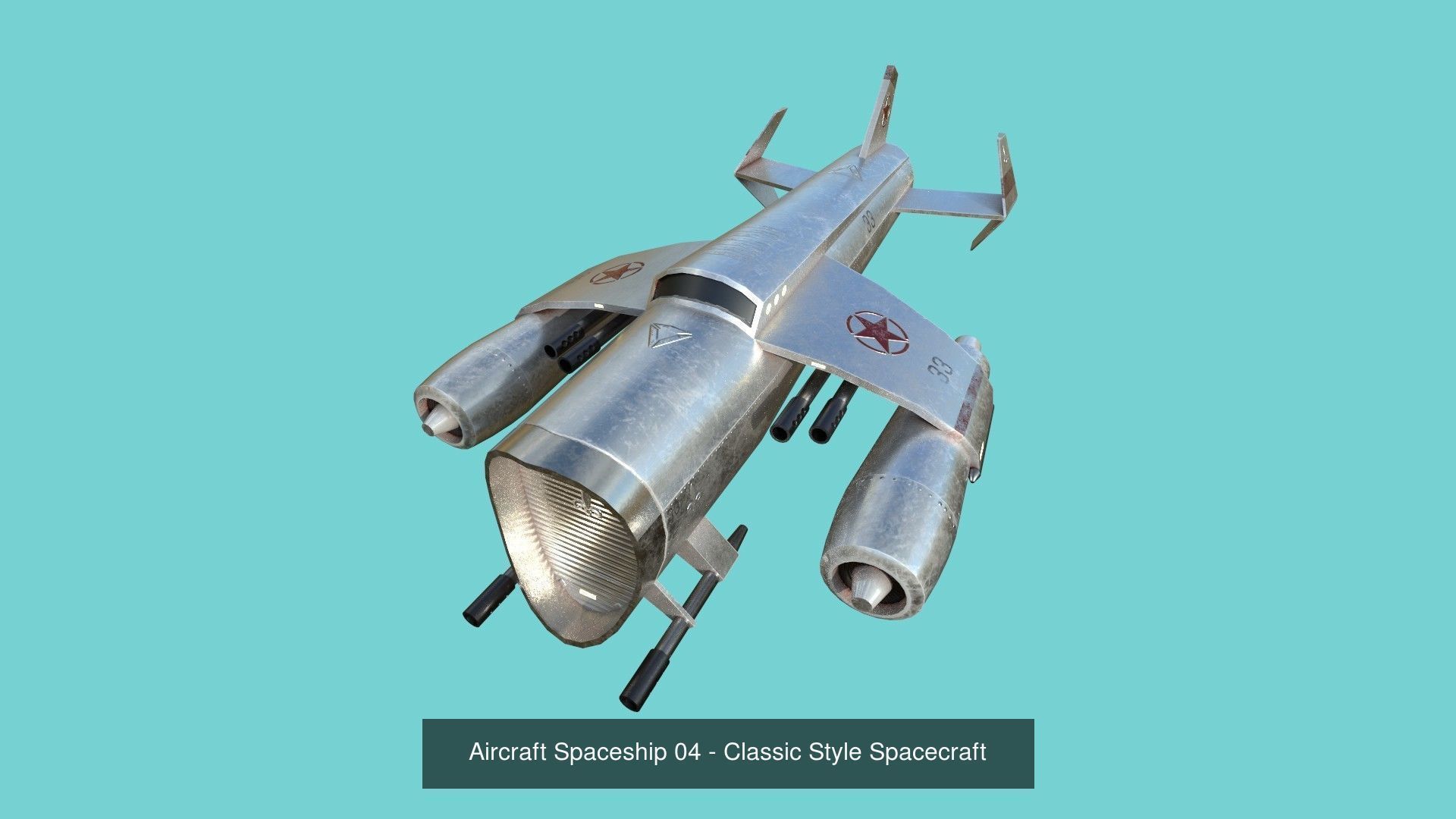 06 Aircraft Spaceship  - Airplanes - Spacecraft Asset 3D Model Collection_5