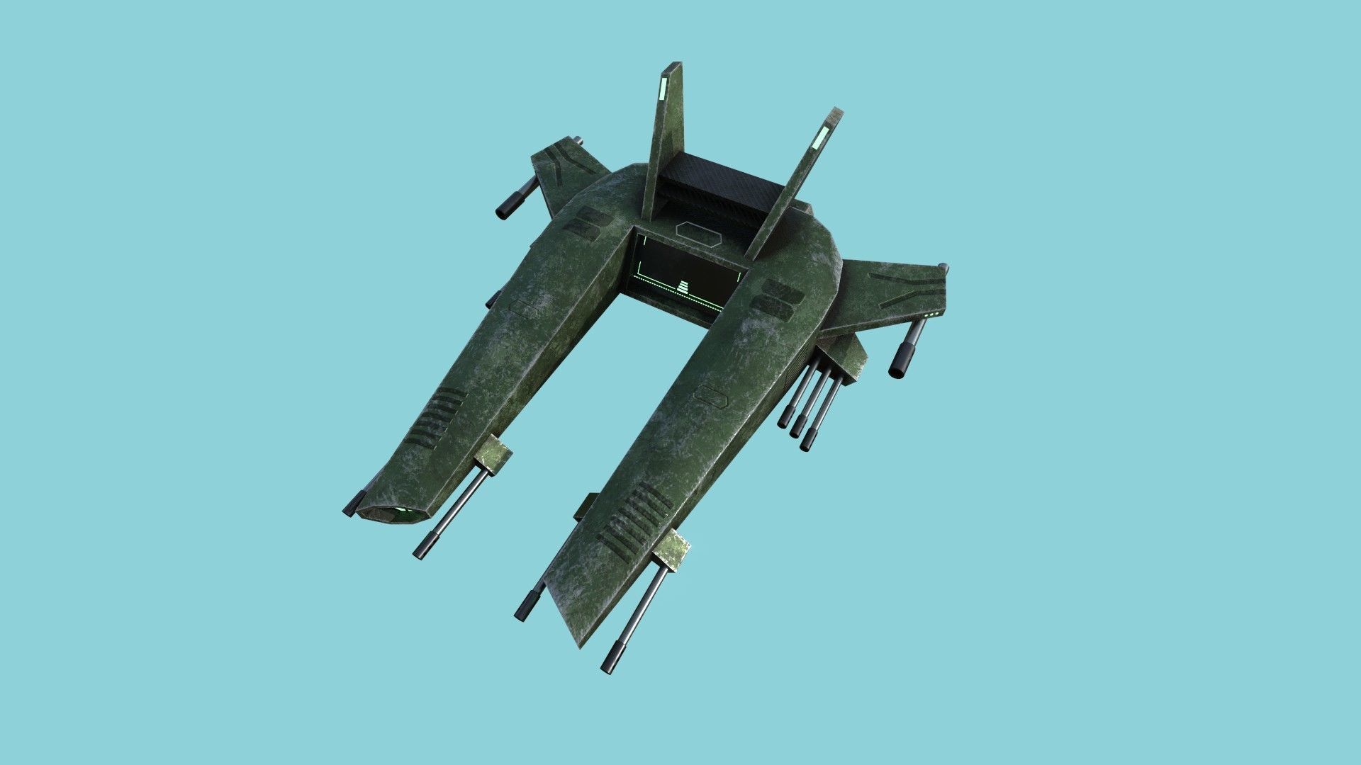 06 Aircraft Spaceship  - Airplanes - Spacecraft Asset 3D Model Collection_29