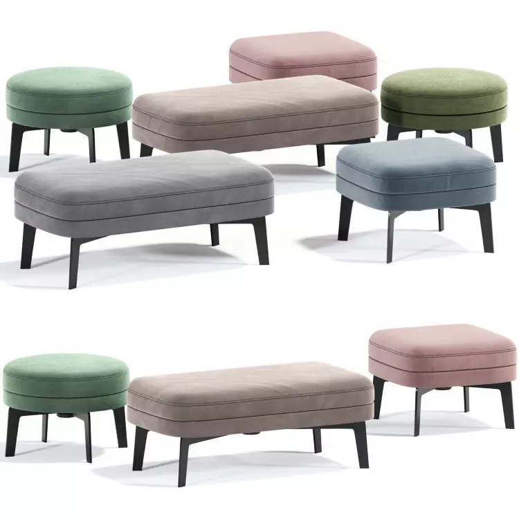 Feel Good Pouf Flexform Ottoman 3D model_0