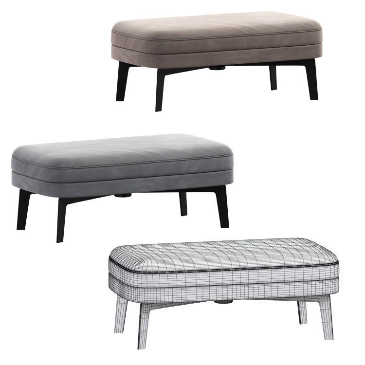 Feel Good Pouf Flexform Ottoman 3D model_1