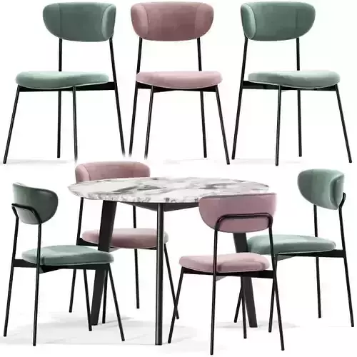 Roxanne Round Dark Wood Dining Table