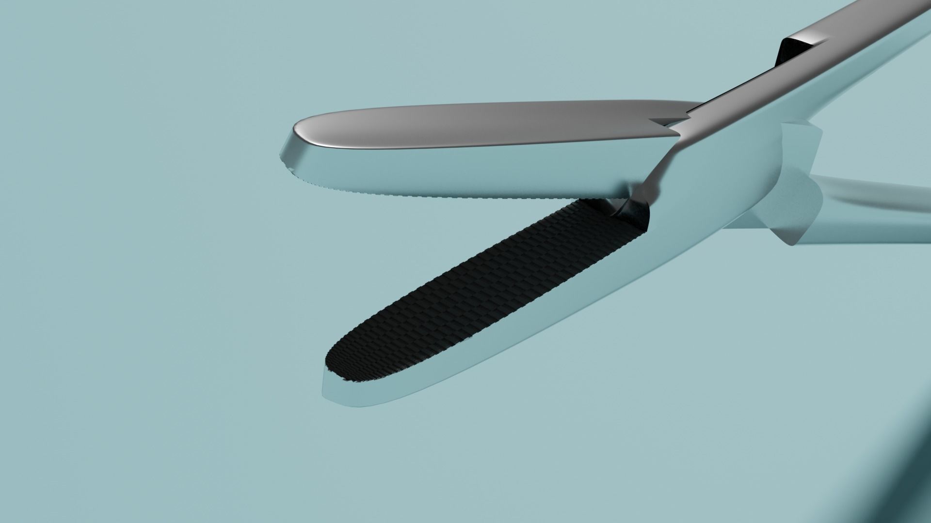 Suture forceps and needles with sutures 3D model_4