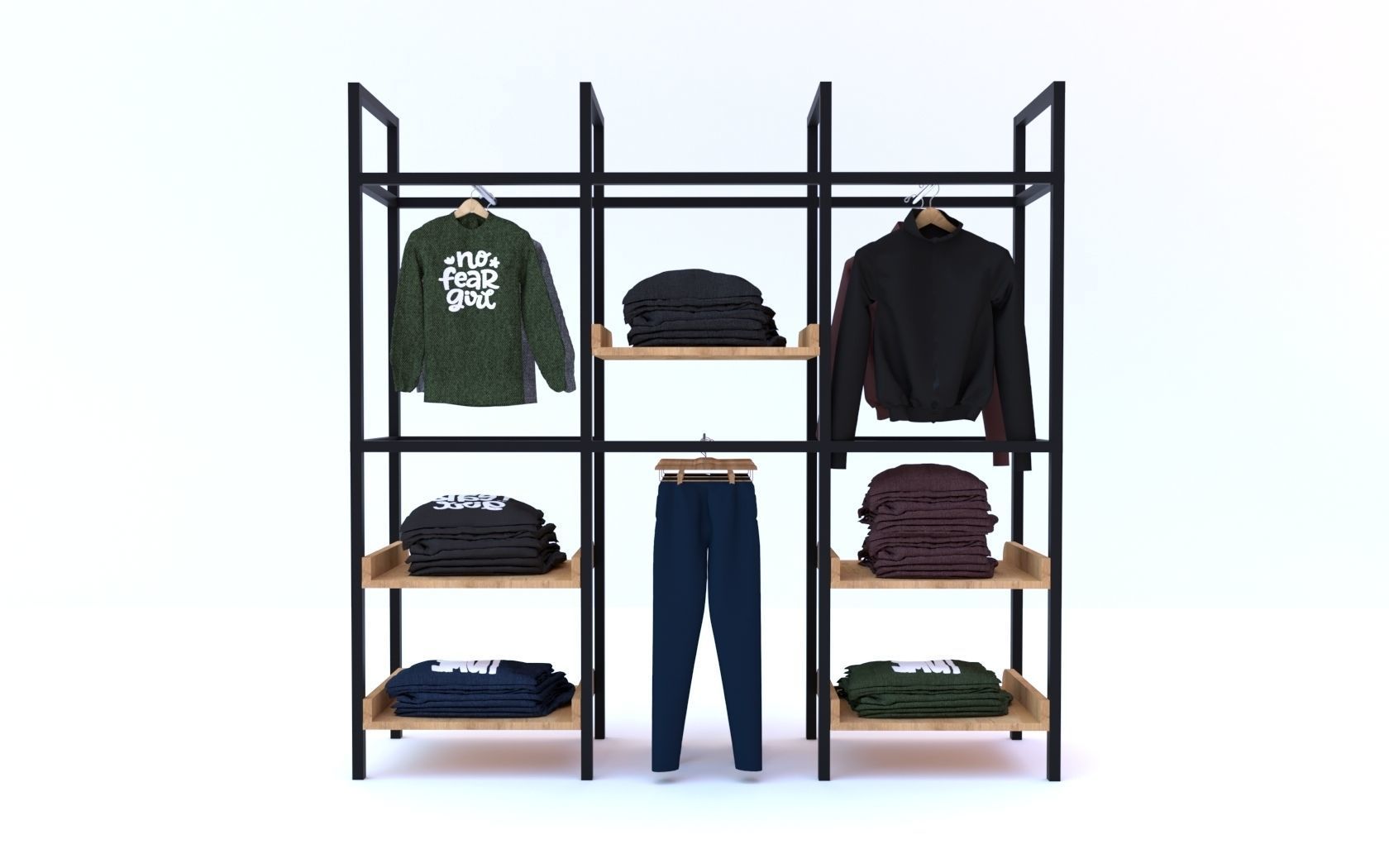 Apparel Clothing Store interior design 3D model 3D model_10