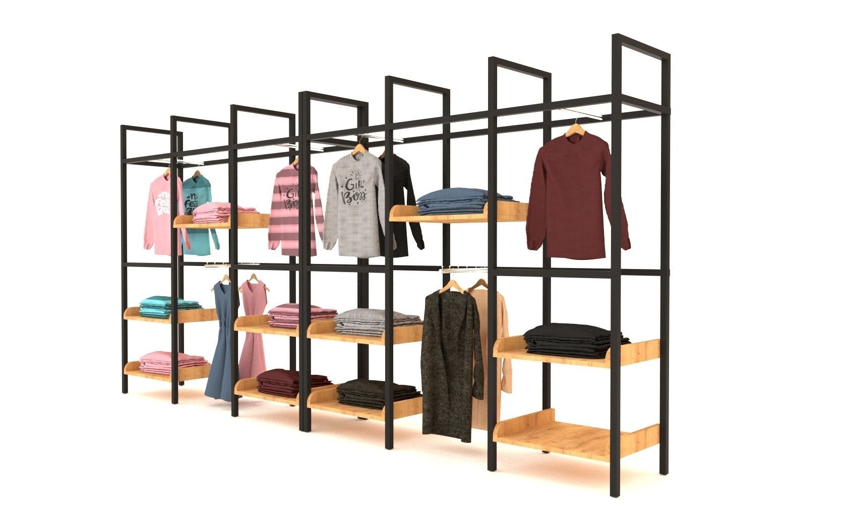 Apparel Clothing Store interior design 3D model 3D model_13