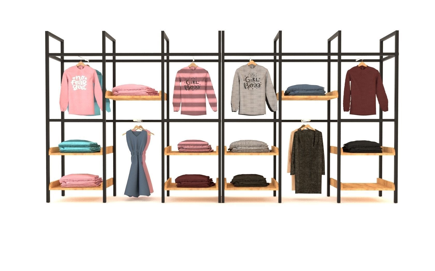 Apparel Clothing Store interior design 3D model 3D model_12