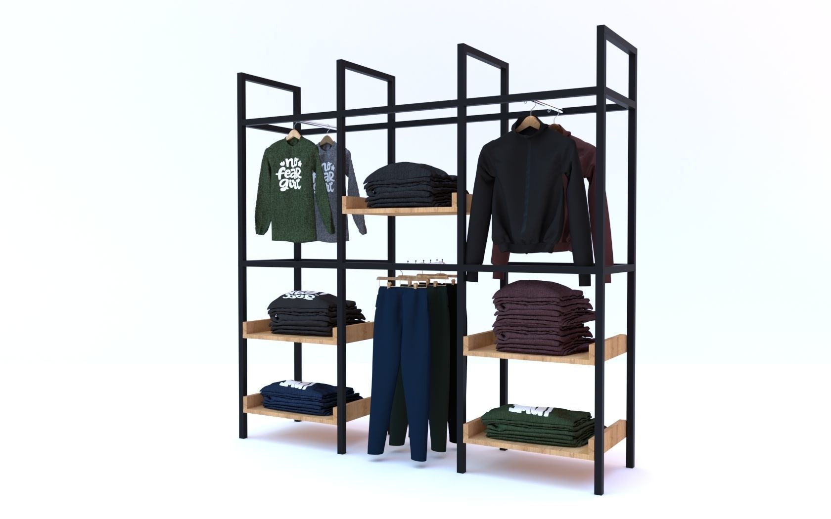 Apparel Clothing Store interior design 3D model 3D model_11
