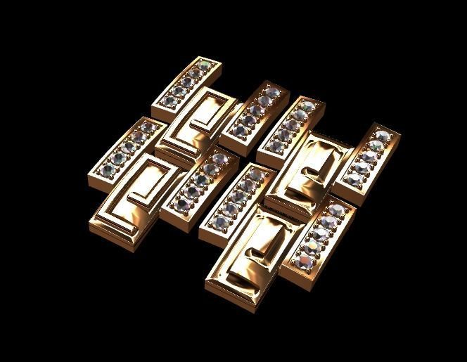  bracelet link 3D model_2