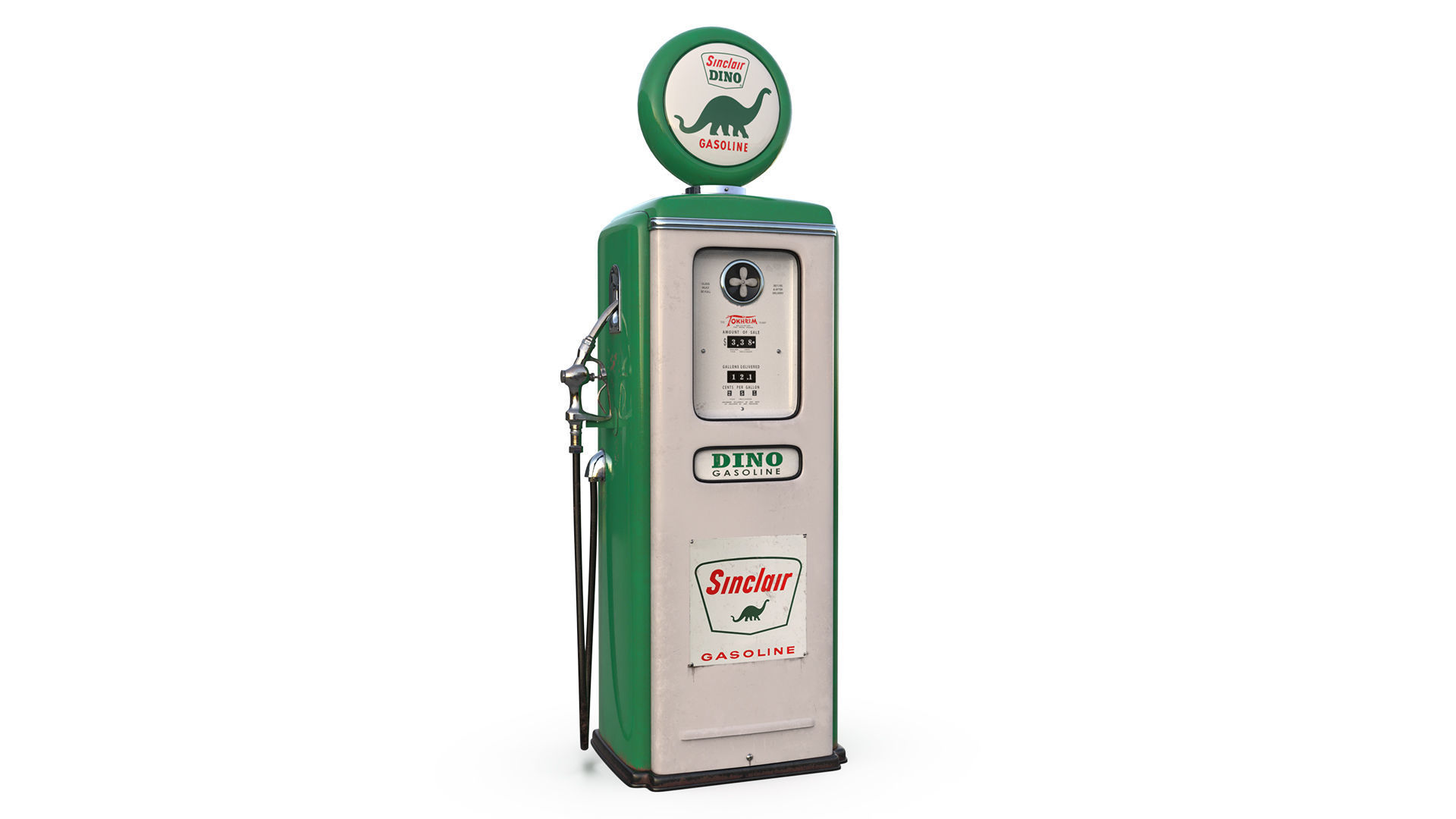 Vintage SINCLAR  Gas Pump 1948  3D model_2