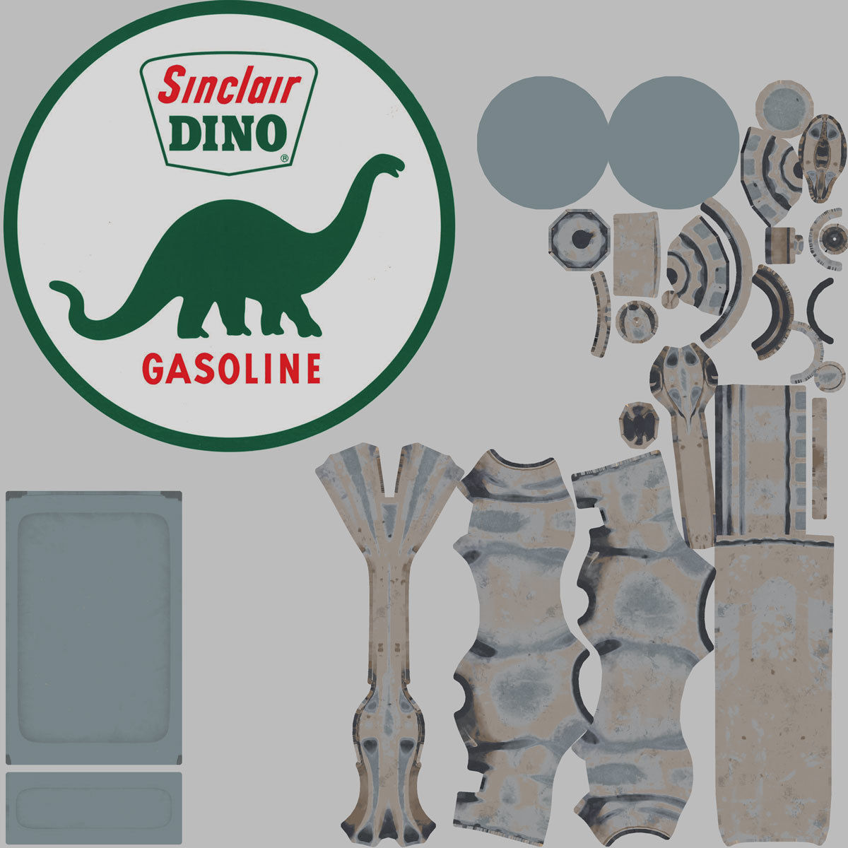 Vintage SINCLAR  Gas Pump 1948  3D model_7