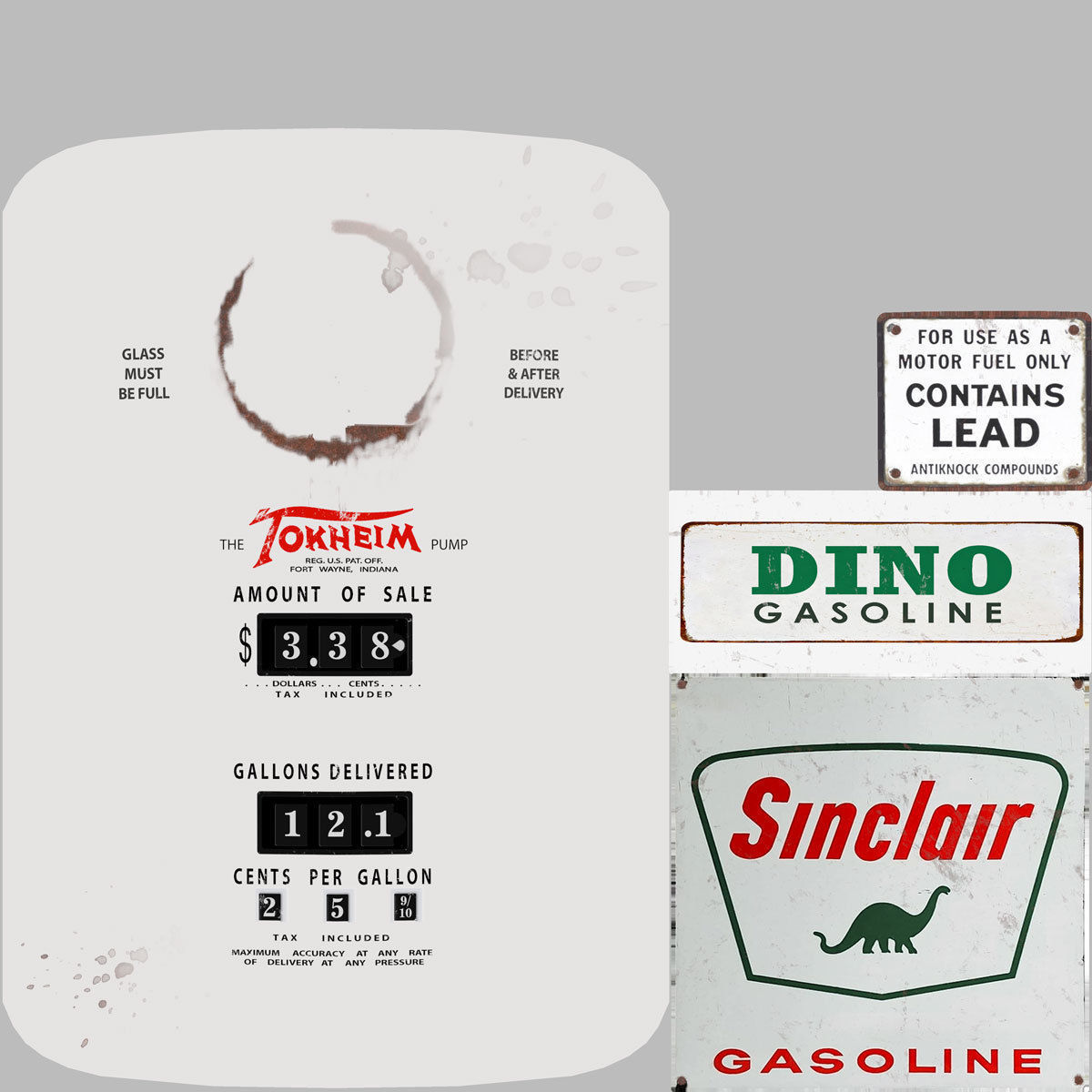 Vintage SINCLAR  Gas Pump 1948  3D model_8