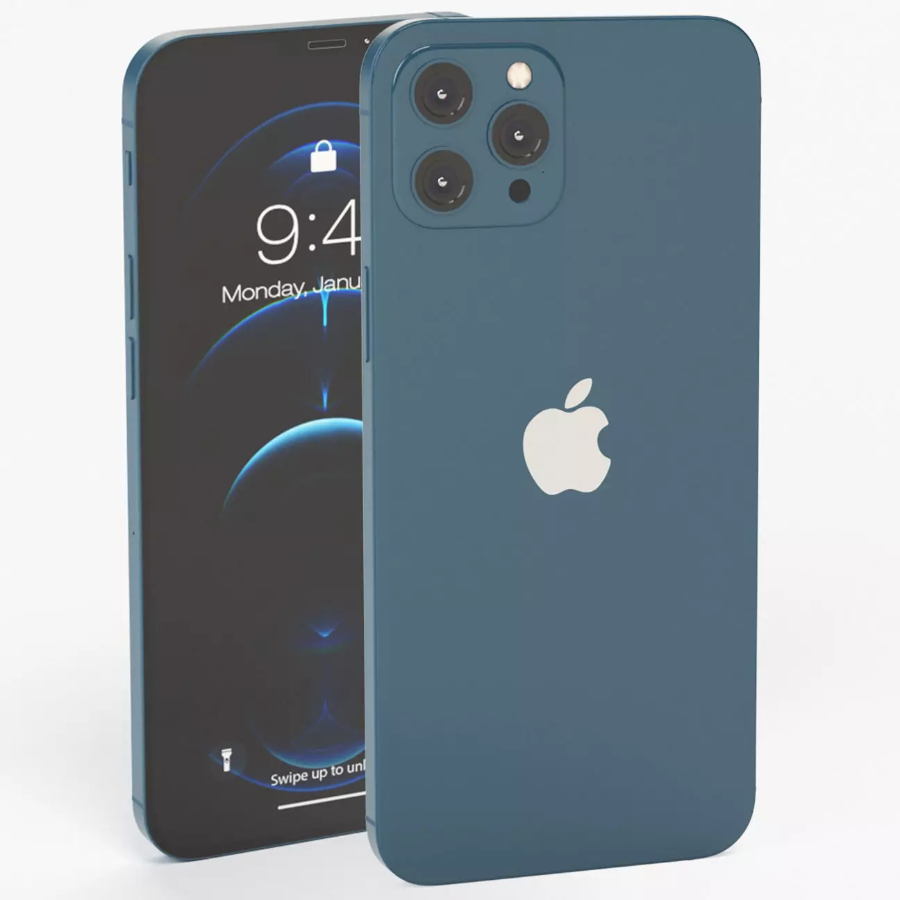 Apple iPhone 12 Pro Max Pacific Blue 3D model_0