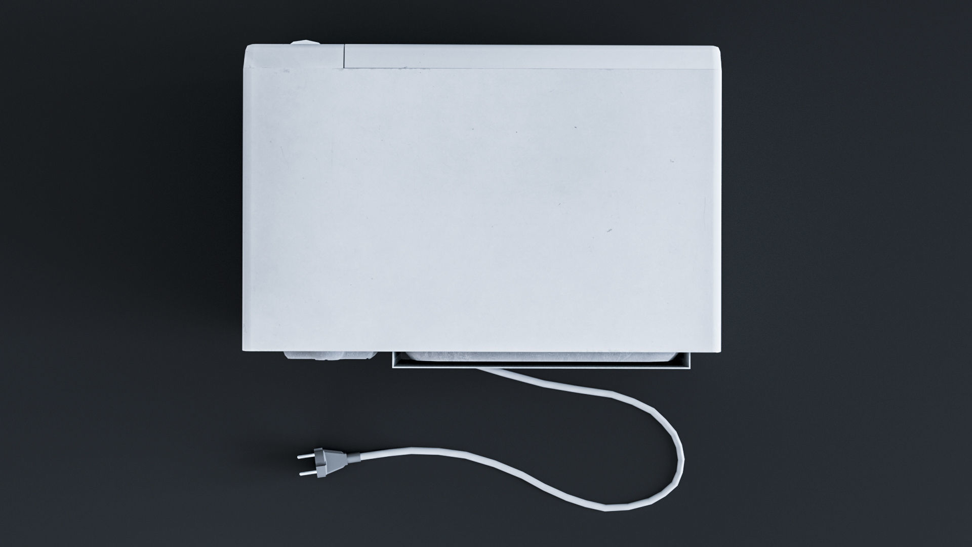 Microwave low-poly Low-poly 3D model_4