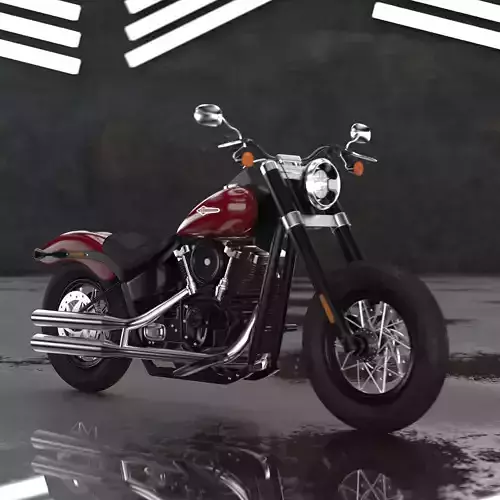 3D Harley Davidson Softail Slim 2020
