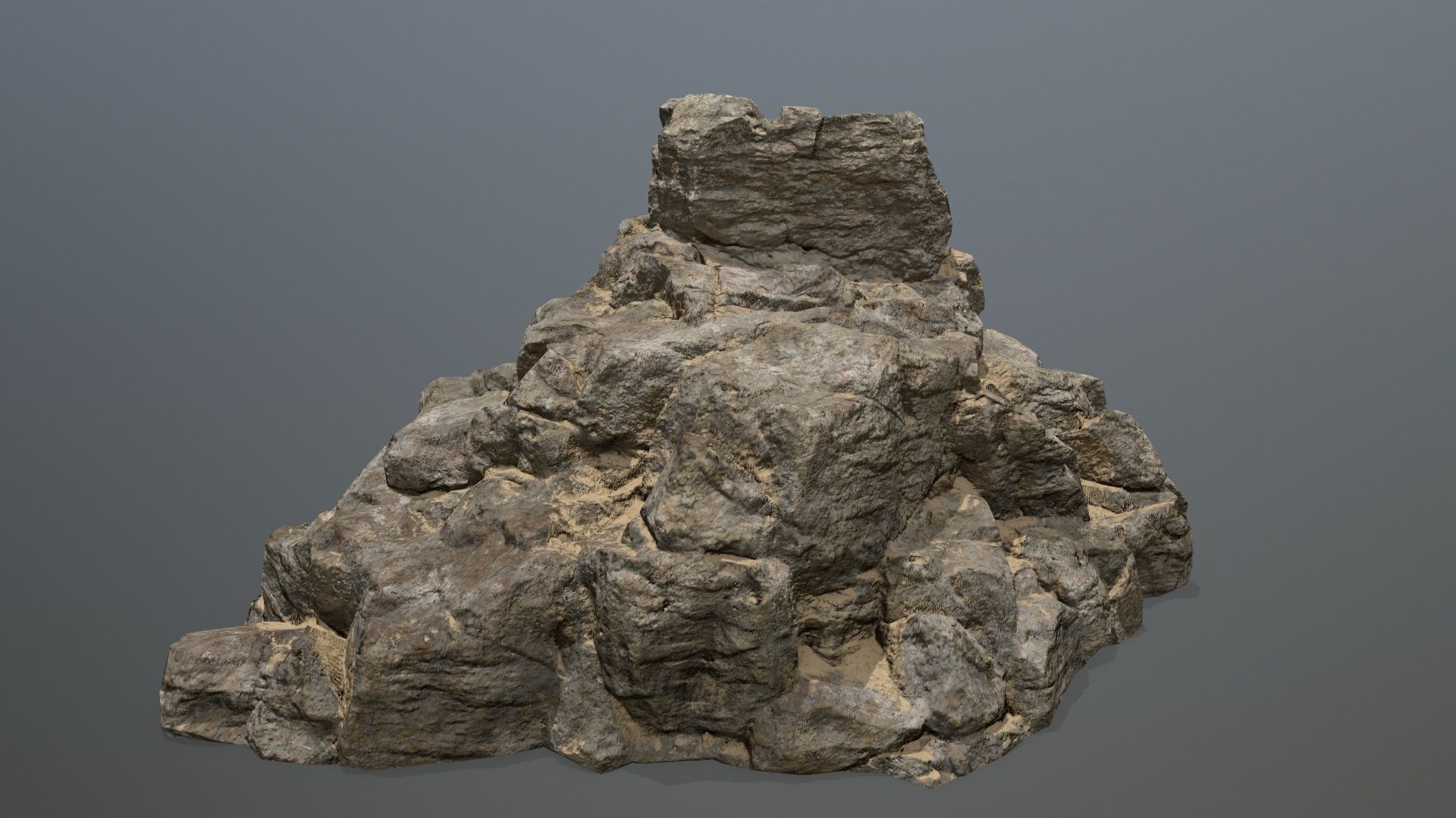desert rock set 01 Low-poly 3D model_20