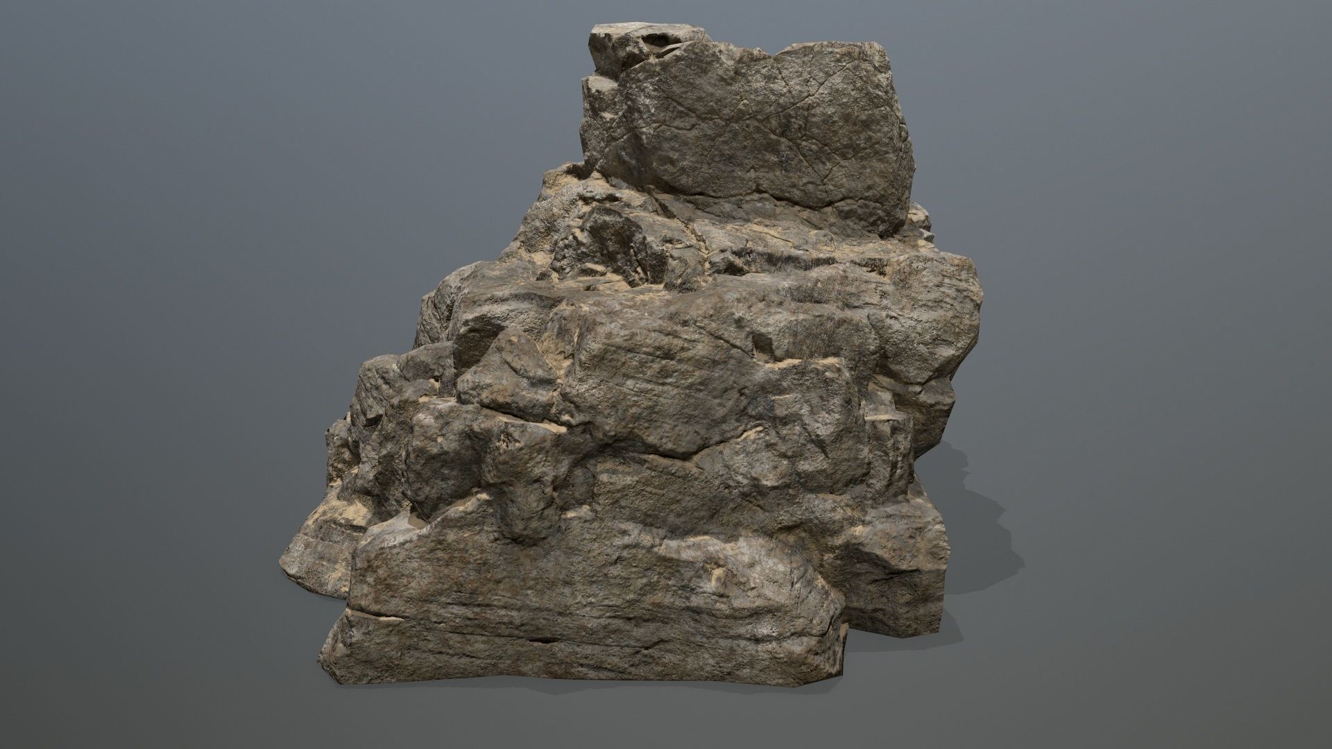 desert rock set 01 Low-poly 3D model_15