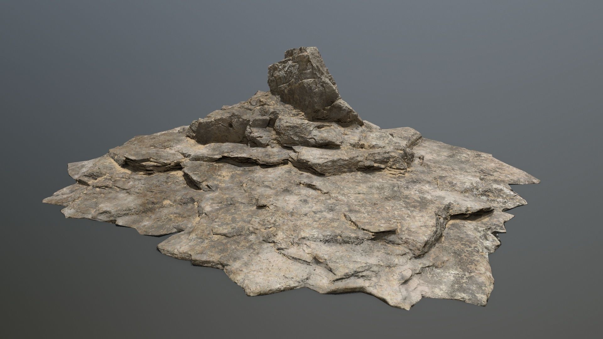 desert rock set 01 Low-poly 3D model_4