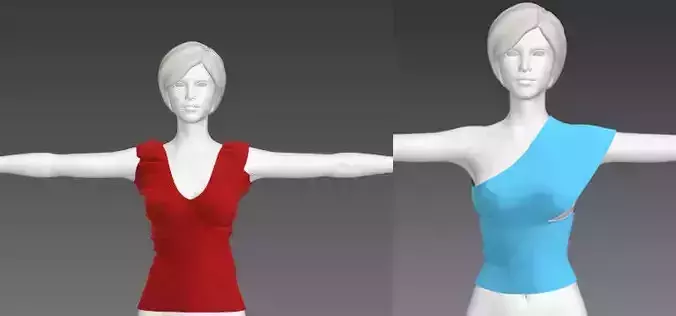 set 2 in 1 Woman T-pose